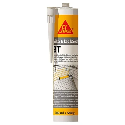 Abbildung von Sika Dichtstoff BlackSeal BT für den Einsatz an Dächern und Dachrinnen geeignet dauerhaft plastisch formbar gebrauchsfertig 300 ml