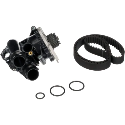 Abbildung von GATES KP1TH15698XS 2 Wasserpumpe + Zahnriemensatz mit Thermostat VOLKSWAGEN: Tiguan I, Golf 5 Schrägheck, Passat B6 Variant
