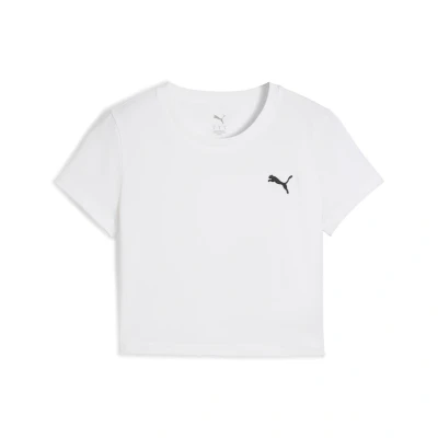 Abbildung von Puma Wardrobe ESS Kurzes Figurbetontes Tshirt basic, Damen, Größe: Small, White