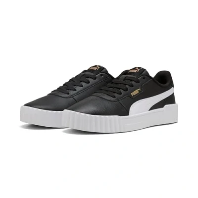 Abbildung von PUMA Damen Carina 3.0 Sneaker, Black White Gold, 38 EU