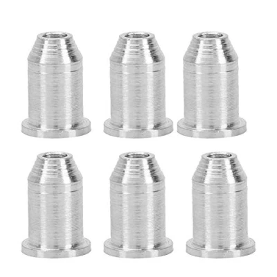 Abbildung von Bnineteenteam 6 Stück Gitarre durch Körper Saitenhülsen Für E Gitarre(Silber) Telecaster Body String Pins Musikinstrumentenzubehör Zubehör Musikinstrumente