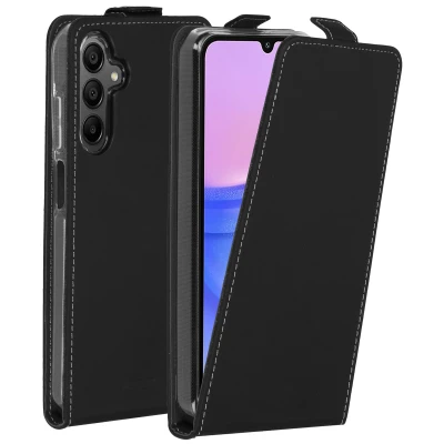 Abbildung von Samsung Galaxy A15 (4G) Hülle Kunstleder Accezz Flip Case Handyhülle Schwarz