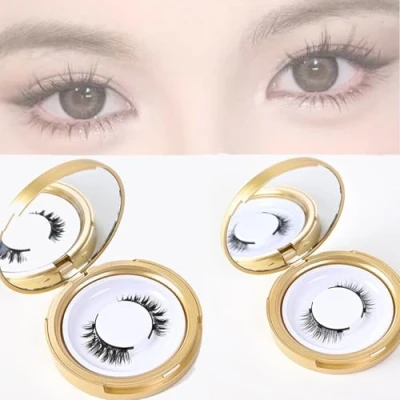 Abbildung von Lcerostma Magnetic Eyelashes, Lashes, Quick,Safe,Reusable Eyelashes,3D Natural Look False Eyelashes No Glue (A+B)