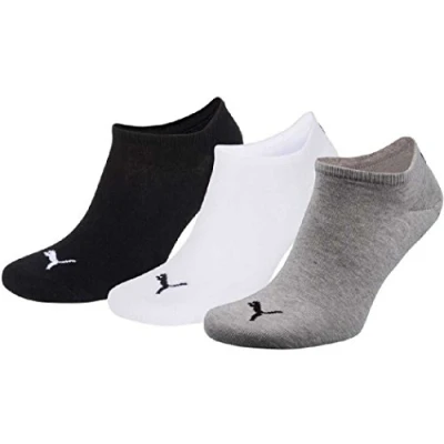 Abbildung von PUMA Damen Sneaker Socken, Grey/white/black, 35 38 EU
