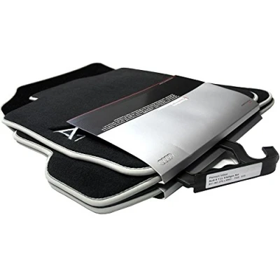 Abbildung von Audi 8X1061270LMNO Textilfußmatte Premium Vorne/Hinten, Schwarz/Silbergrau, 4 Stück