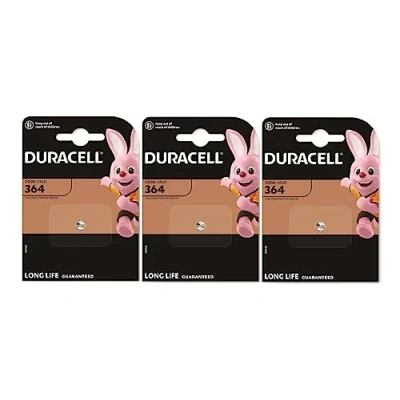 Abbildung von 3 x Duracell 364 (3 Blister à 1 Batterie) Batterien (SR621/V364/SR60/SR621W)