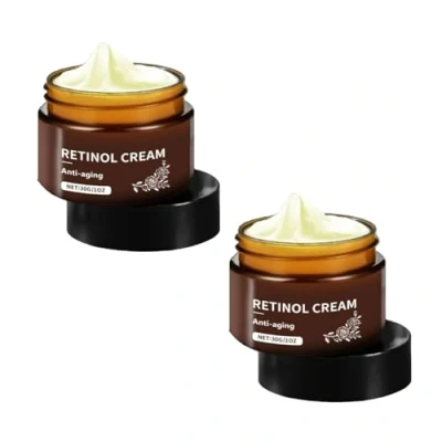 Abbildung von Anti Aging Retinol Creme Gesicht für Hautregeneration, Age Defying Cream, Face Moisturizer Faltenreduktion und Feuchtigkeitspflege Nacht/Tag strahlende Haut (2PC)
