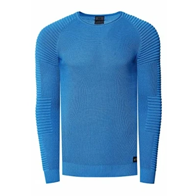 Abbildung von Rusty Neal MIT Modernem Rundhalsausschnitt Strickpullover, Herren, Größe: Medium, Blau