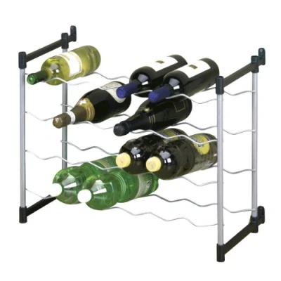 Abbildung von Metaltex Weinregal, Metall, Grau, Für 24 Flaschen