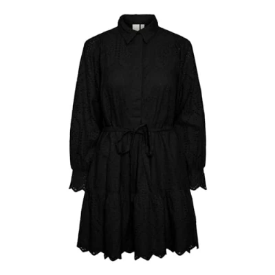 Abbildung von YAS HOLI LS S NOOS Blusenkleid, Damen, Größe: XL, Black