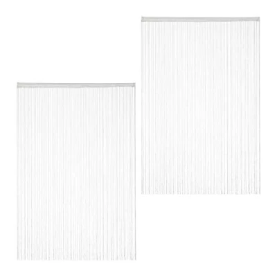 Abbildung von Fadenvorhang weiß, relaxdays, 2er Pack 145x245cm
