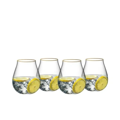 Abbildung von RIEDEL THE WINE GLASS COMPANY Glas Gin Set Limitierte Edition mit Goldrand, Kristallglas
