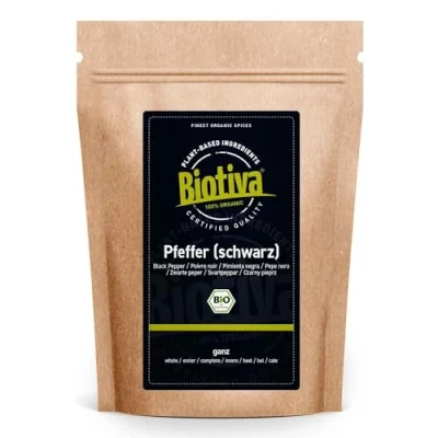 Abbildung von Biotiva Pfeffer schwarz ganz Bio 250 g
