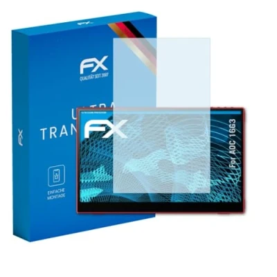 Abbildung von atFoliX Schutzfolie kompatibel mit AOC 16G3 Folie, ultraklare FX Displayschutzfolie