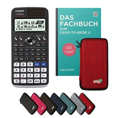 Abbildung von CALCUSO Standardpaket Rot mit Taschenrechner Casio FX 991DE X ClassWiz