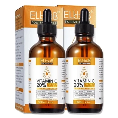 Abbildung von P Beauty Vitamin C serum Gesicht und E, Hyaluronsäure &amp; Salicylsäure Gesichtsserum Anti Falten Gesichtspflege, Hautpflege für strahlende Haut Gesichts Bio Vegan 2x120ml