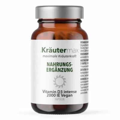 Abbildung von Kräutermax Vitamin D3 2000 IE Kapseln 90 St