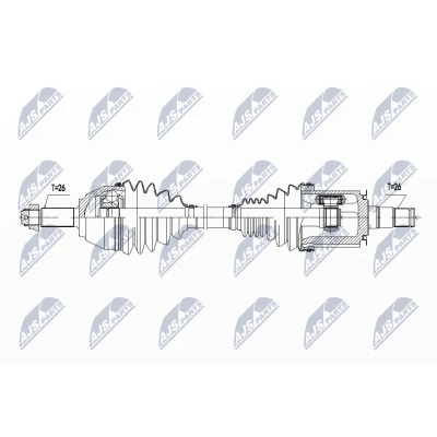 Abbildung von NTY NPW BM 143 Antriebswelle Vorderachse links 635 Automatikgetriebe MINI: Countryman