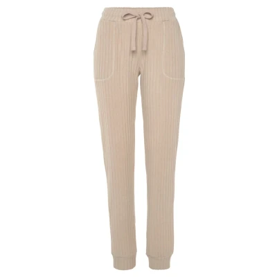 Abbildung von Lascana Homewearhose Stoffhose sandmeliert, Damen, Größe: 40/42, Sand meliert