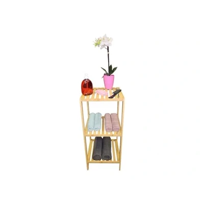 Abbildung von hausleben Regal Bambus mit 3 Böden 70x28x50 cm Natur Bad Wohn Esszimmer Schlafzimmer Holz umweltfreundlich Stehregal
