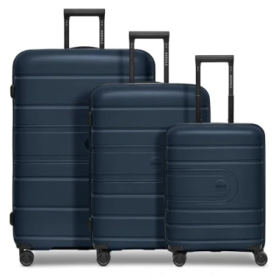 Abbildung von REDOLZ Hartschalen Koffer Set 3 teilig alle 6 cm Dehnfalte aus hochwertigem, leichtem Polypropylen 4 Doppelrollen &amp; TSA Schloss für Damen Herren (Essentials 11)