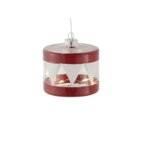 Abbildung von Deko Anhänger Elly mit LED, Ø 7 cm, rot