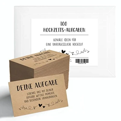 Abbildung von Hyggelig Home Hochzeitskarte 100 Hochzeits Aufgaben Karten, Hochzeitsspiel, Fotospiel, Kreative Aufgaben, Qualitätsdruck Dickes Papier