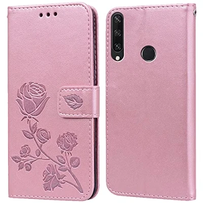 Abbildung von PKQTOP Hülle für Huawei Y6P Handyhülle,Klappbar Tasche Case,Standfunktion,Kartenfach,Silikon Bumper,Stoßfeste Schutzhülle Cover