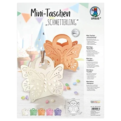 Abbildung von Ludwig Bähr Bastel Set Mini Taschen Schmetterling VE=5 Stück