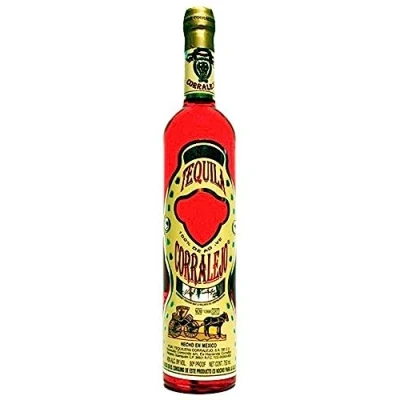 Abbildung von Corralejo Tequila Añejo Premium Zu 100% aus blauen Agaven 12 Monate in Limousin Eichen Fässern gelagert Dezente Süße Glänzend goldene Farbe 38% Vol. 100ML