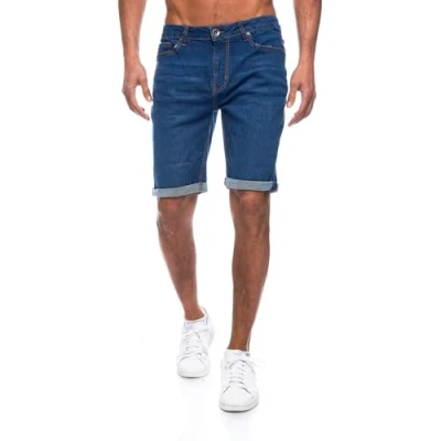 Abbildung von JEEL Herren Kurze Hosen Slim Fit Jeans Shorts 5 Pocket Style Stretch Hose für Männer Basic Washed 3 Blau 30W