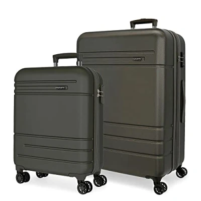 Abbildung von Movom Galaxy Kofferset Schwarz 55/68 cm Hard ABS Kombinationsverschluss seitlich 109L 6,56 kg 4 Doppelrollen Handgepäck