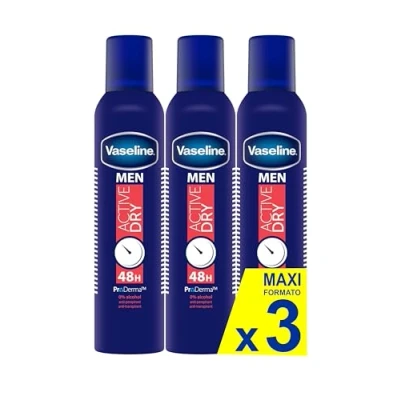 Abbildung von Vaseline Men Active Dry 48h 250ml (3er Pack)