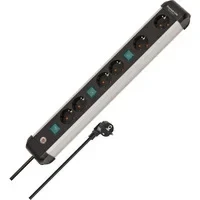 Abbildung von Brennenstuhl 1391030601 Steckdosenleiste mit Schalter Silber Schwarz (Kabellänge 3 m)