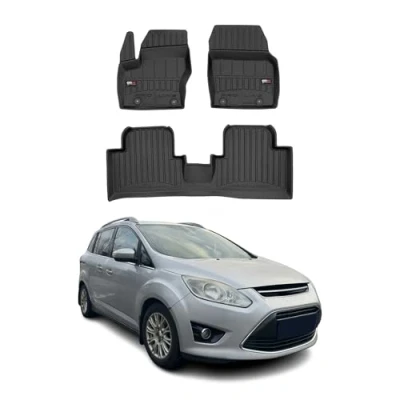 Abbildung von OMAC Gummi Fußmatten kompatibel mit Ford Grand C Max 2010 2019 Premium TPE Automatten