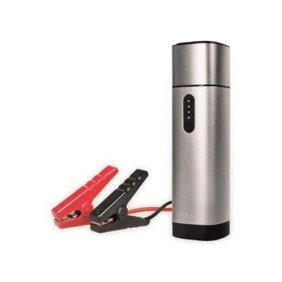 Abbildung von LogiLink PA0266 Powerbank 10000 mAh, Auto Starthilfe mit Klemmkabel, 2X USB A Felsgrau