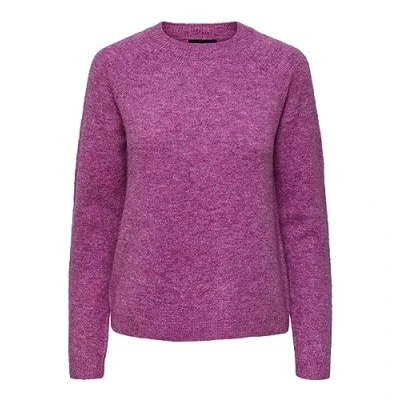 Abbildung von Pieces Pcjuliana LS Oneck NOOS BC Strickpullover, Damen, Größe: Large, Radiant orchid
