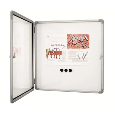 Abbildung von Magnetoplan Schaukasten SP 1215300 112x108,5cm 12xDIN A4 Aluminium wei