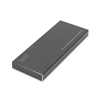 Abbildung von DIGITUS Externes USB 3.0 SSD Gehäuse für M.2 SATA SSDs III Modultyp 2280, 2260, 2242, 2230 bis 6Gbit/s UASP Plug &amp; Play Schwarz
