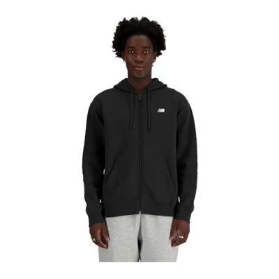 Abbildung von New Balance Sport Essentials Small LOGO FULL ZIP Hoodie Sweatjacke, Herren, Größe: XS, Black
