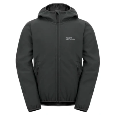 Abbildung von Jack Wolfskin Fourwinds KIDS Unisex Softshelljacke für Kinder, Größe: 128, Granite black