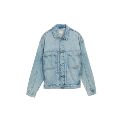 Abbildung von TOM Tailor denim Relaxed FIT MIT Brusttaschen Jeansjacke, Herren, Größe: Medium, Used light stone blue
