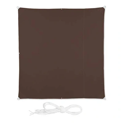 Abbildung von relaxdays Sonnensegel Quadrat in Brau, 2 x m