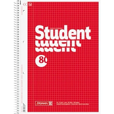 Abbildung von BRUNNEN Collegeblock Student, A4, gelocht, mit Mikroperforation und Ausreißhilfe