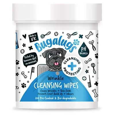 Abbildung von Bugalugs Fellpflege Falten Pflegepads für Hunde wie Bulldoggen, (1 St), Hautpflege, Bulldoggen Mops usw, Faltenpflege