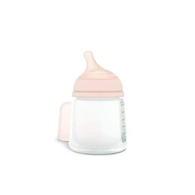Abbildung von Suavinex, Zero Anti Kolik Fläschchen mit Sauger langsamer Durchflussmenge (S), 0 Monate, Babyflasche, ideal zum Stillen von Mischen, für die Nachahmung der Brüste, 180 ml