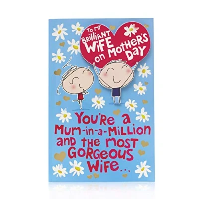 Abbildung von Muttertagskarte für Ehefrau schöne von Ehemann zu brillante Happy Mother&#039;s Day Wife Karte Muttertag vom schöner Vers