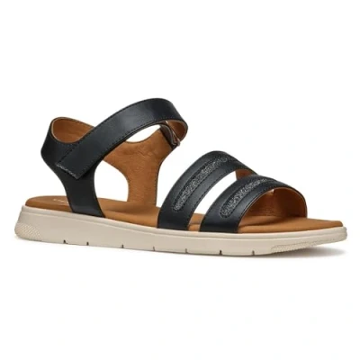 Abbildung von Geox À Scratches Dandra Riemensandalette, Damen, Größe: 39, Noir Schuhe