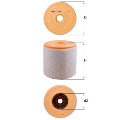 Abbildung von MAHLE ORIGINAL LX 4959 Luftfilter 158 160 Filtereinsatz AUDI: A6 C8 Limousine, A7 Sportback