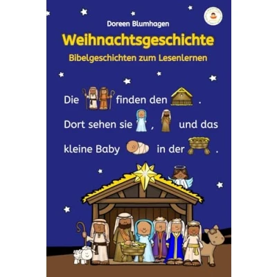 Abbildung von Die Weihnachtsgeschichte: Bibelgeschichten zum Lesenlernen Bild Wörter Geschichten mit Bildern lesen lernen
